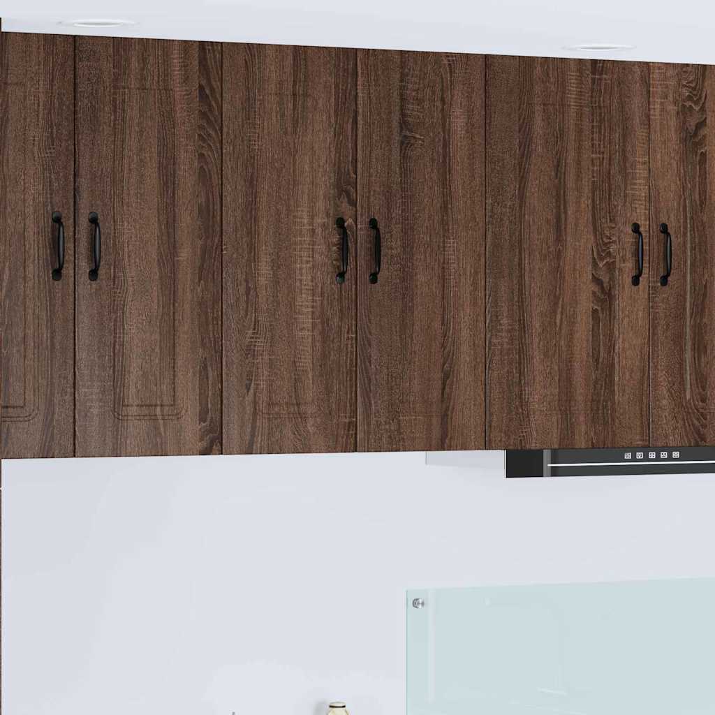 Kitchen Wall Cabinet Brown Oak 30 x 31 x 80 cm Engineered Wood